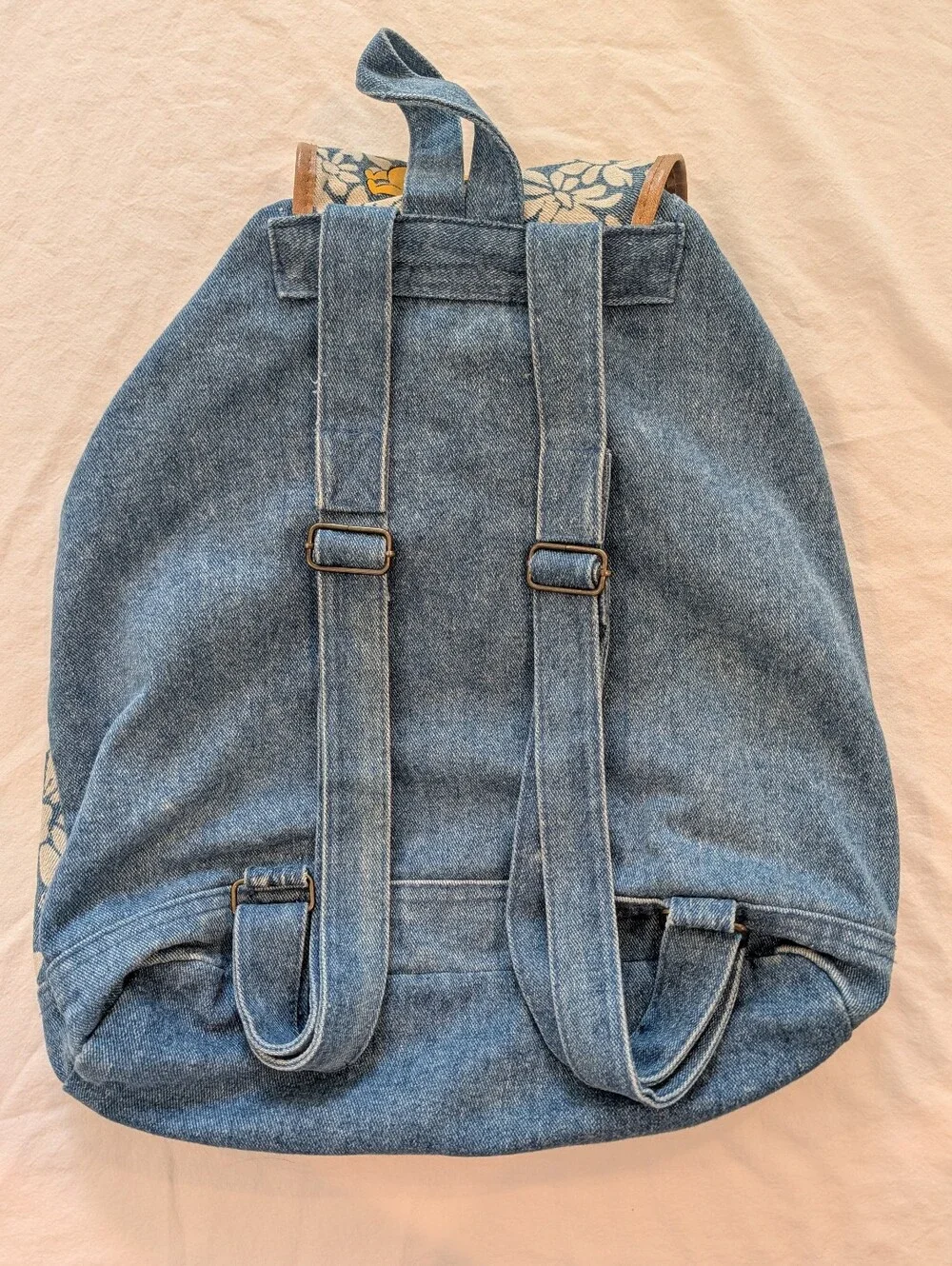 Vintage 1990s Disney Winnie the Pooh Bear Denim Backpack